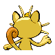 Meowth back-facing sprite from Pokémon Pearl