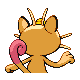 Meowth shiny back-facing sprite from Pokémon Pearl