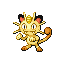 Meowth front-facing sprite from Pokémon FireRed