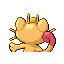 Meowth shiny back-facing sprite from Pokémon FireRed