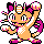 Meowth shiny front-facing sprite from Pokémon Silver