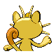 Meowth back-facing sprite from Pokémon SoulSilver