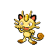 Meowth front-facing sprite from Pokémon SoulSilver