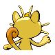 Meowth back-facing sprite from Pokémon Platinum