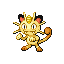 Meowth front-facing sprite from Pokémon Ruby