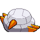 Metang shiny back-facing sprite from Pokémon Pearl
