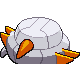 Metang shiny back-facing sprite from Pokémon HeartGold