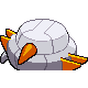 Metang shiny back-facing sprite from Pokémon Platinum