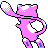 Mew back-facing sprite from Pokémon Crystal