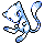 Mew shiny front-facing sprite from Pokémon Crystal