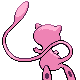 Mew back-facing sprite from Pokémon Pearl