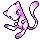 Mew front-facing sprite from Pokémon Gold