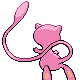 Mew back-facing sprite from Pokémon SoulSilver