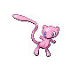 Mew front-facing sprite from Pokémon SoulSilver