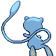 Mew shiny back-facing sprite from Pokémon SoulSilver