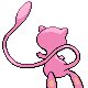Mew back-facing sprite from Pokémon Platinum
