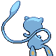 Mew shiny back-facing sprite from Pokémon Platinum