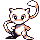 Mew front-facing sprite from Pokémon Red