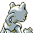 Mewtwo shiny back-facing sprite from Pokémon Crystal