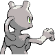 Mewtwo shiny back-facing sprite from Pokémon Diamond