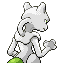 Mewtwo shiny back-facing sprite from Pokémon FireRed