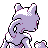 Mewtwo back-facing sprite from Pokémon Silver