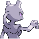 Mewtwo back-facing sprite from Pokémon HeartGold