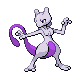 Mewtwo front-facing sprite from Pokémon HeartGold