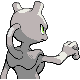 Mewtwo shiny back-facing sprite from Pokémon HeartGold