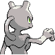Mewtwo shiny back-facing sprite from Pokémon Platinum