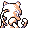 Mewtwo back-facing sprite from Pokémon Red