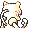 Mewtwo back-facing sprite from Pokémon Yellow