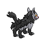 Mightyena back-facing sprite from Pokémon White