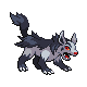 Mightyena front-facing sprite from Pokémon Diamond