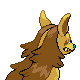 Mightyena shiny back-facing sprite from Pokémon Diamond