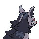 Mightyena back-facing sprite from Pokémon HeartGold