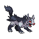 Mightyena front-facing sprite from Pokémon HeartGold