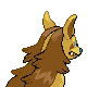 Mightyena shiny back-facing sprite from Pokémon HeartGold