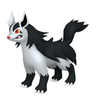 Mightyena front-facing sprite from Pokémon X