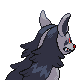 Mightyena back-facing sprite from Pokémon Platinum