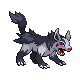 Mightyena front-facing sprite from Pokémon Platinum