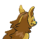 Mightyena shiny back-facing sprite from Pokémon Platinum