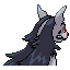 Mightyena back-facing sprite from Pokémon Ruby