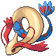 Milotic front-facing sprite from Pokémon Pearl