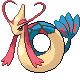 Milotic front-facing sprite from Pokémon SoulSilver