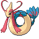 Milotic front-facing sprite from Pokémon Platinum