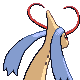 Milotic shiny back-facing sprite from Pokémon Platinum