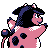 Miltank back-facing sprite from Pokémon Crystal