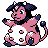 Miltank front-facing sprite from Pokémon Crystal