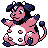 Miltank front-facing sprite from Pokémon Gold